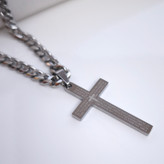 خرید گردنبند صلیب مردانه بزرگ رنگ ثابت