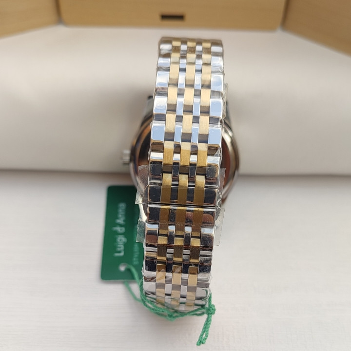 خرید ساعت استیل مردانه موتور ژاپن گارانتی دار طلایی نقره ای