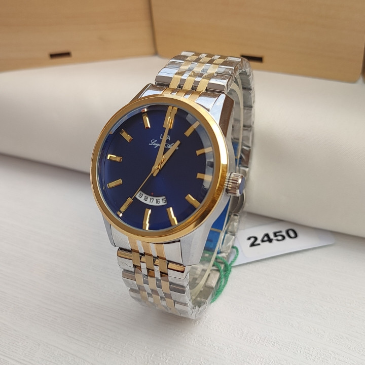 خرید ساعت مردانه با جعبه و کارت گارانتی استیل رنگ ثابت