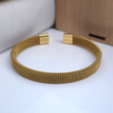 خرید بنگل حصیری مردانه فری سایز استیل رنگ ثابت طلایی