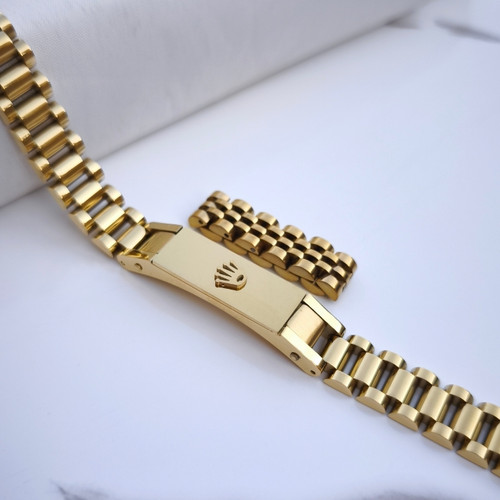 خرید ست دستبند و انگشتر رولکس مردانه استیل رنگ ثابت طلایی