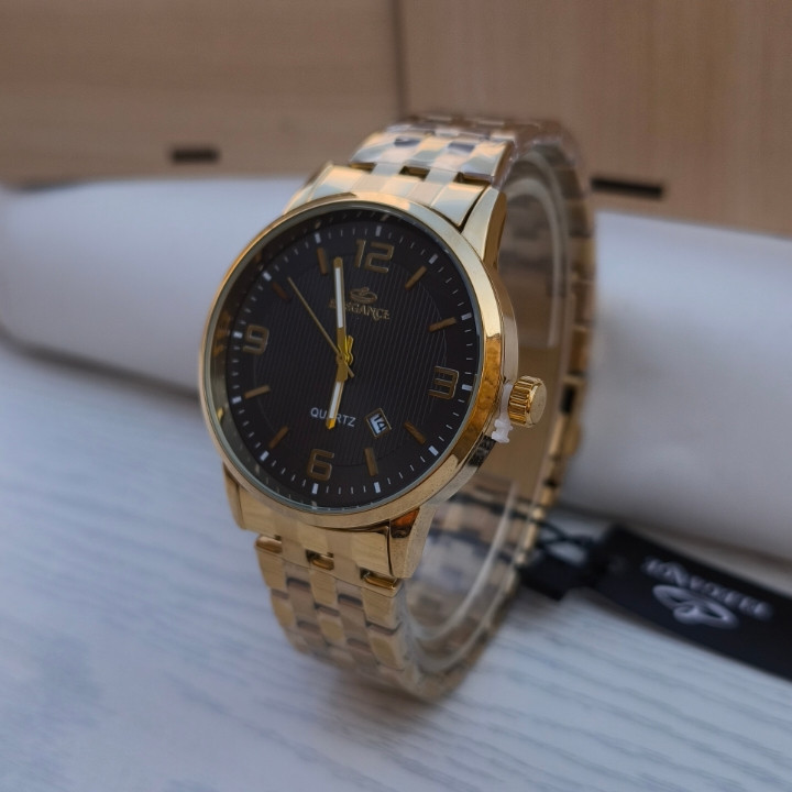 خرید ساعت مردانه طلایی الگانس رنگ ثابت قیمت مناسب