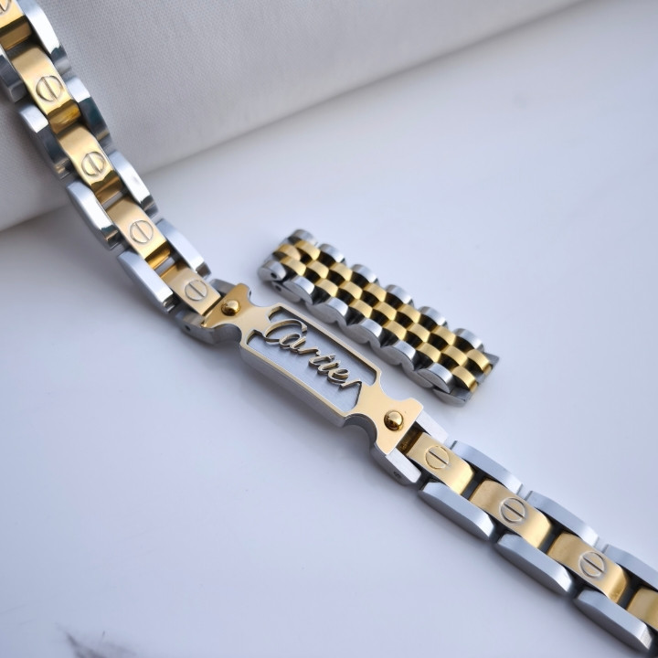 خرید ست دستبند انگشتر مردانه کارتیر استیل رنگ ثابت