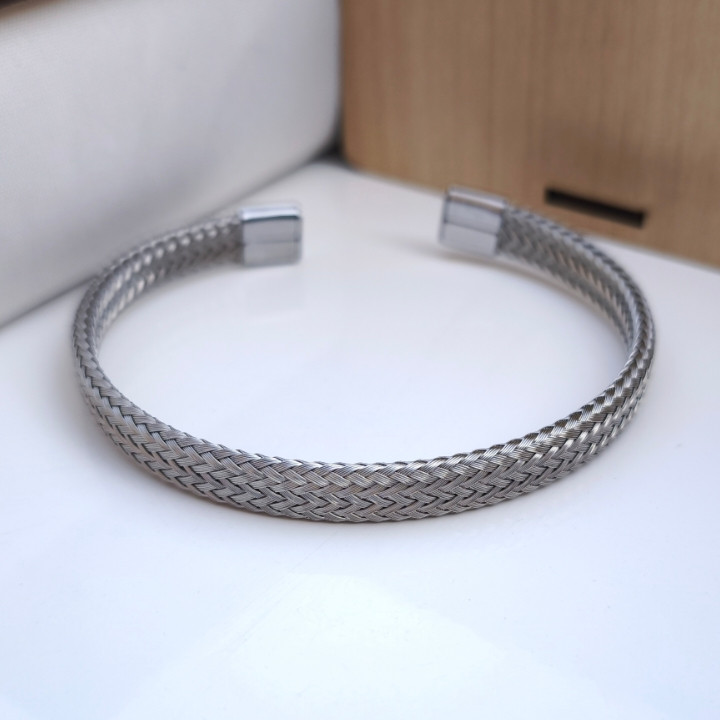 خرید بنگل پسرانه استیل رنگ ثابت شیک فری سایز