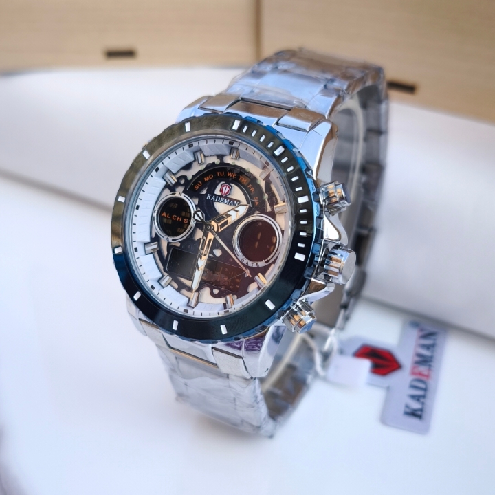 خرید ساعت دو زمانه مردانه استیل رنگ ثابت