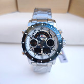 خرید ساعت مردانه دو زمانه نقره ای مناسب کادو تولد