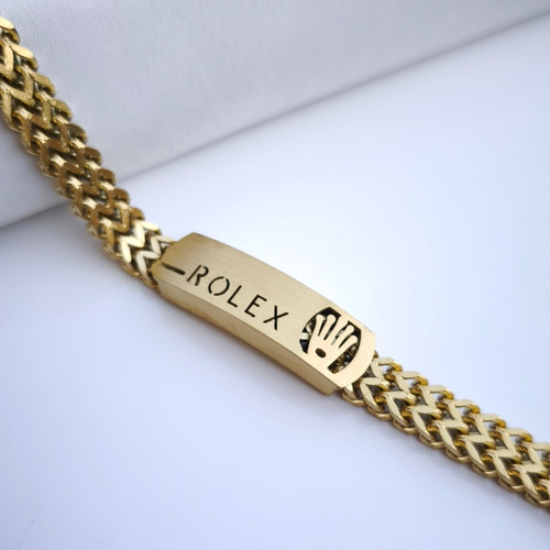 خرید دستبند رولکس مردانه طلایی رنگ ثابت شیک و ارزان