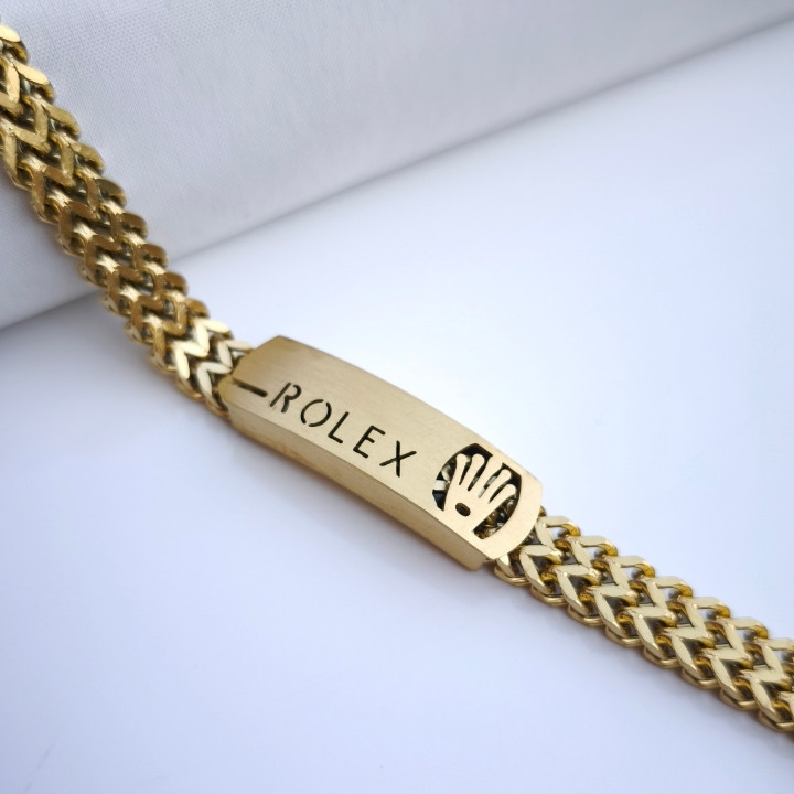 خرید دستبند رولکس مردانه طلایی رنگ ثابت شیک و ارزان