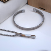 خرید ست دستبند و گردنبند مردانه شیک ارزان