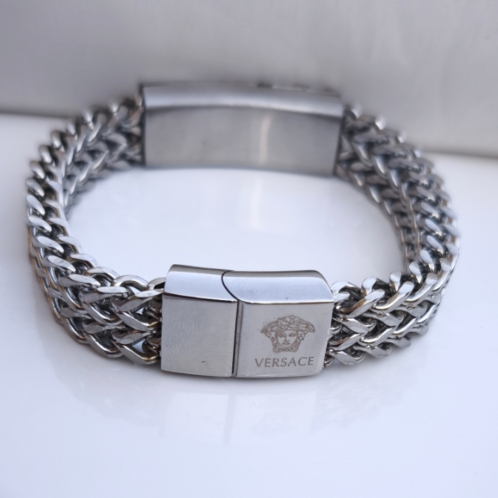 خرید دستبند مردانه ارزان شیک رنگ ثابت برند ورساچه