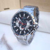 خرید ساعت مردانه نقره ای سه موتور فعال شیک ارزان