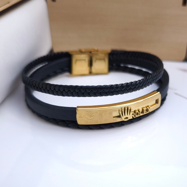 خرید دستبند چرمی پسرانه شیک و ارزان