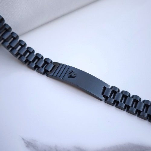 خرید دستبند مشکی مردانه رولکس رنگ ثابت استیل