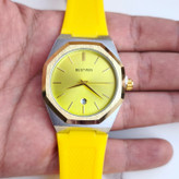 خرید ساعت مردانه زرد رنگ شیک قیمت مناسب