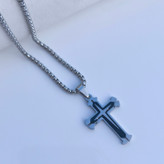 خرید گردنبند صلیب دخترانه شیک رنگ ثابت مناسب کادو