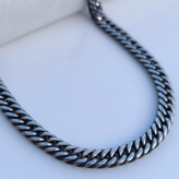 زنجیر استیل مردانه کارتیر سیاه قلم ۶ سانتی ۸ میل