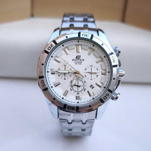 خرید ساعت کاسیو مردانه استیل سه موتور ادیفایس نقره ای