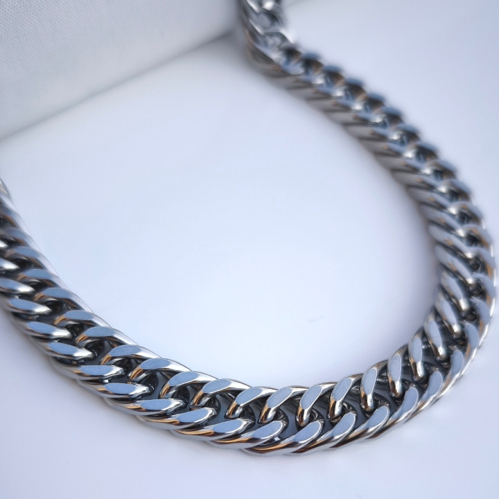 خرید زنجیر کارتیر مردانه استیل رنگ ثابت ۱۰ میل ۶۰ سانتی