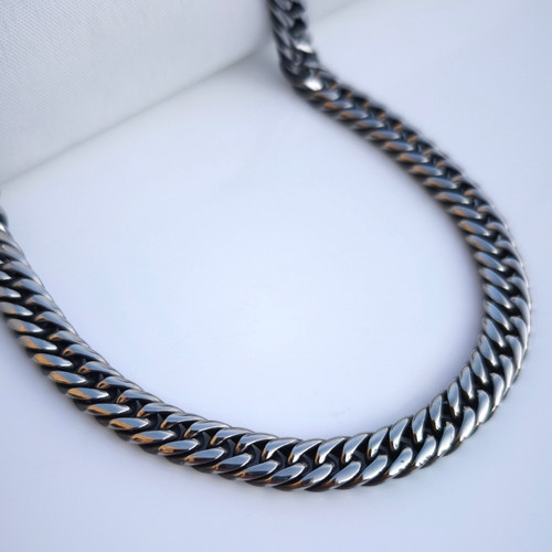 خرید زنجیر کارتیه مردانه استیل سیاه قلم رنگ ثابت شیک