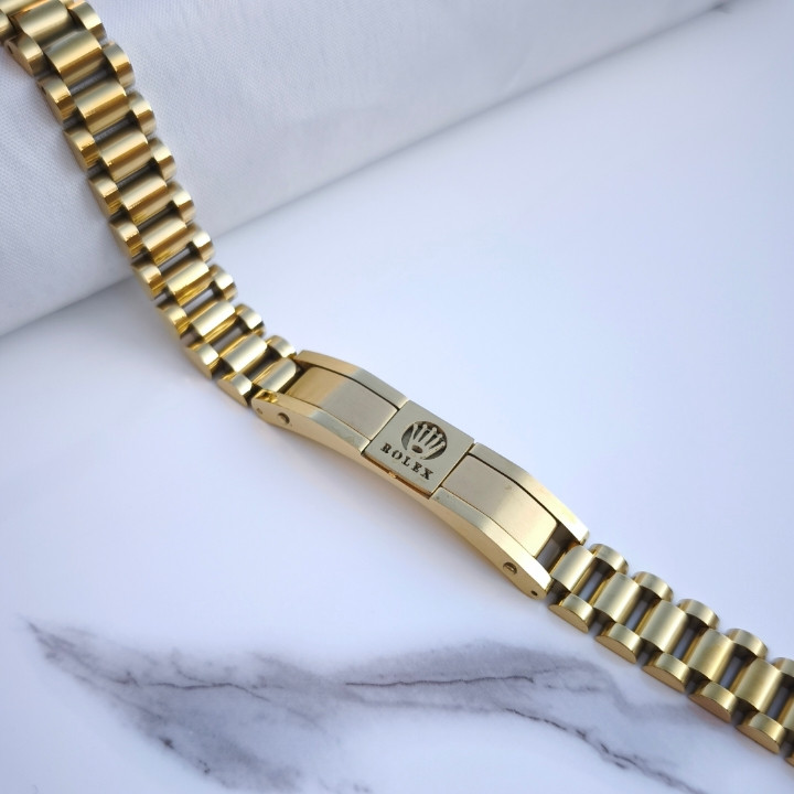 خرید دستبند مردانه رولکس طلایی استیل شیک ارزان