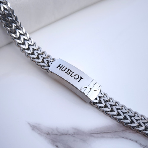 خرید دستبند زنجیری مردانه استیل رنگ ثابت شیک مناسب کادو