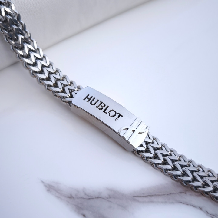 خرید دستبند زنجیری مردانه استیل رنگ ثابت شیک مناسب کادو