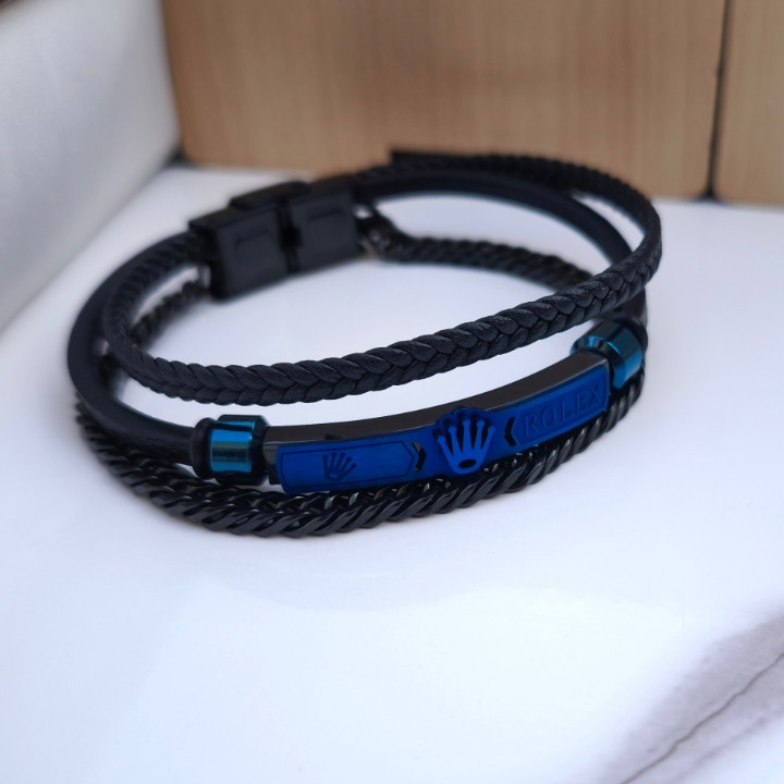 خرید دستبند چرمی رولکس شیک ارزان مناسب هدیه