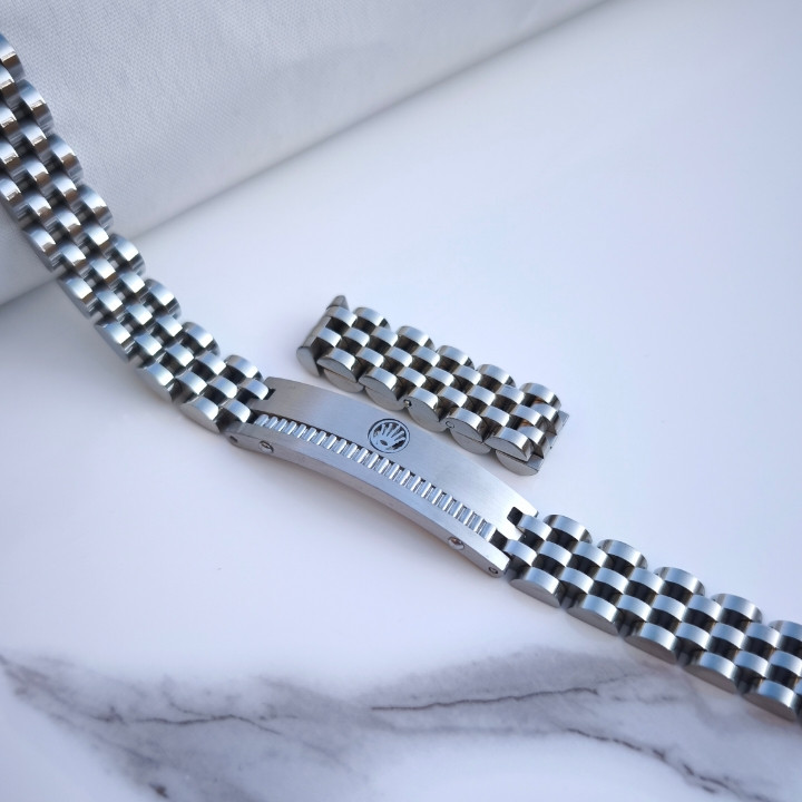 خرید ست دستبند انگشتر مردانه رولکس نقره ای استیل رنگ ثابت شیک ارزان