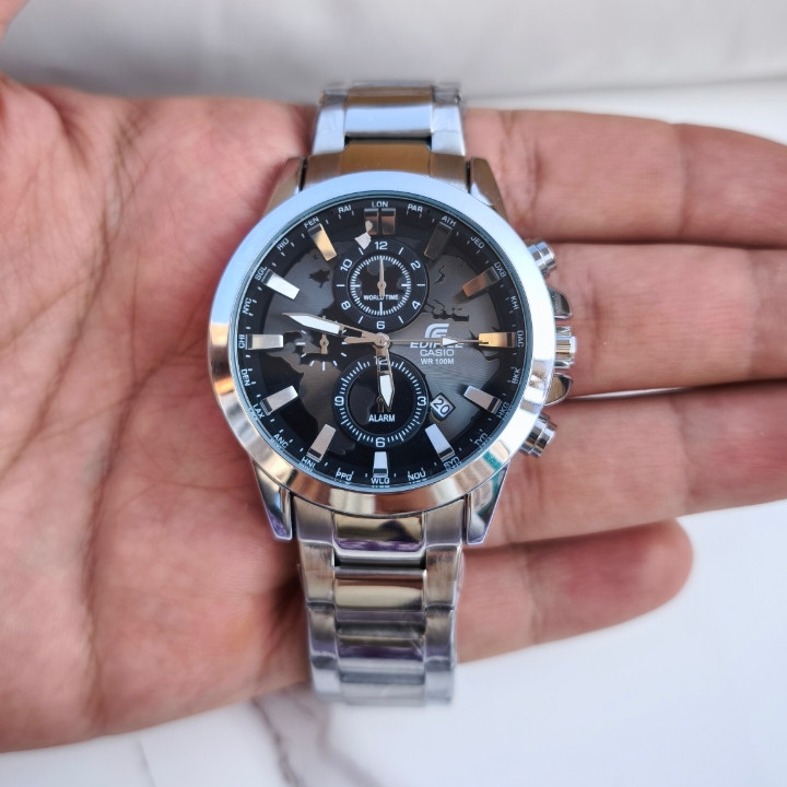 خرید ساعت مردانه نقره ای استیل رنگ ثابت ارزان مناسب کادو