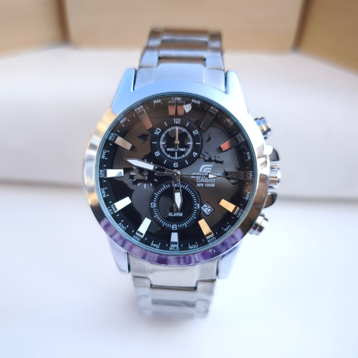 خرید ساعت مردانه کاسیو ادیفایس سه موتور استیل شیک