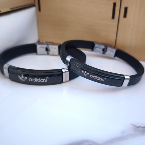 خرید ست دستبند دخترانه پسرانه چرمی مشکی ارزان شیک