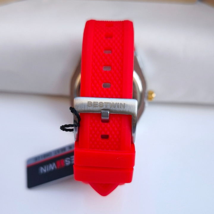 ساعت مردانه بند قرمز پیو Bestwin