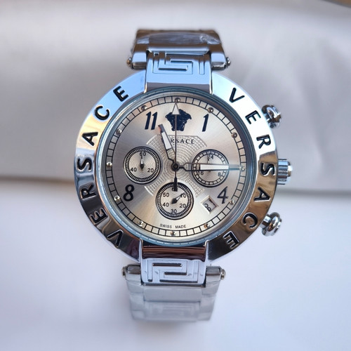 خرید ساعت ورساچه سه موتور مردانه استیل رنگ ثابت شیک ارزان