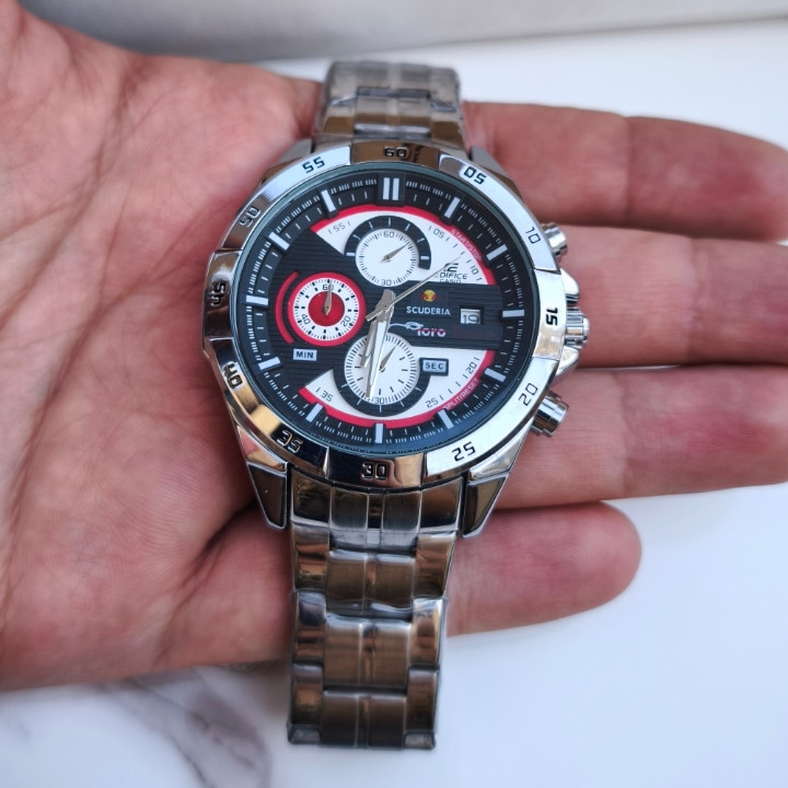 خرید ساعت سه موتور مردانه کاسیو استیل ارزان شیک مناسب کادو