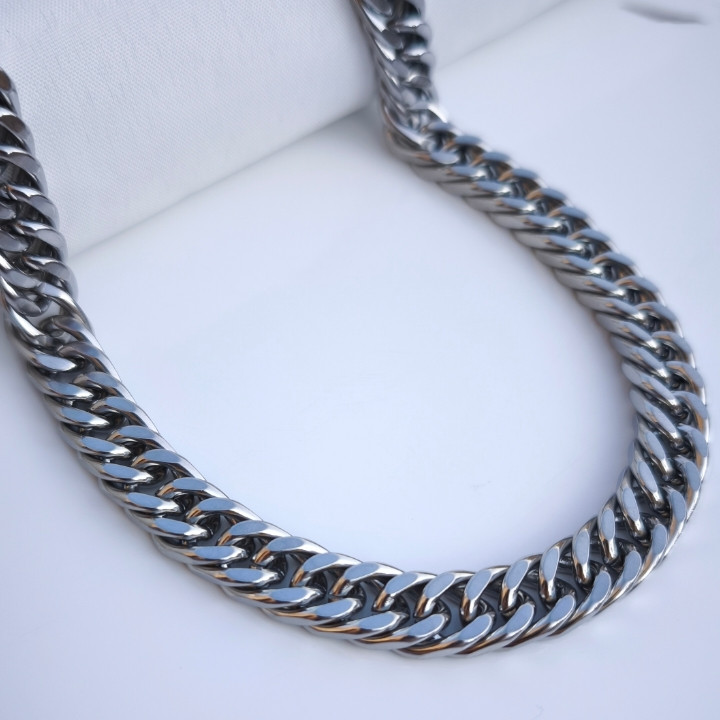 خرید زنجیر کارتیه مردانه استیل ۹ میل ۶۰سانتی رنگ ثابت شیک