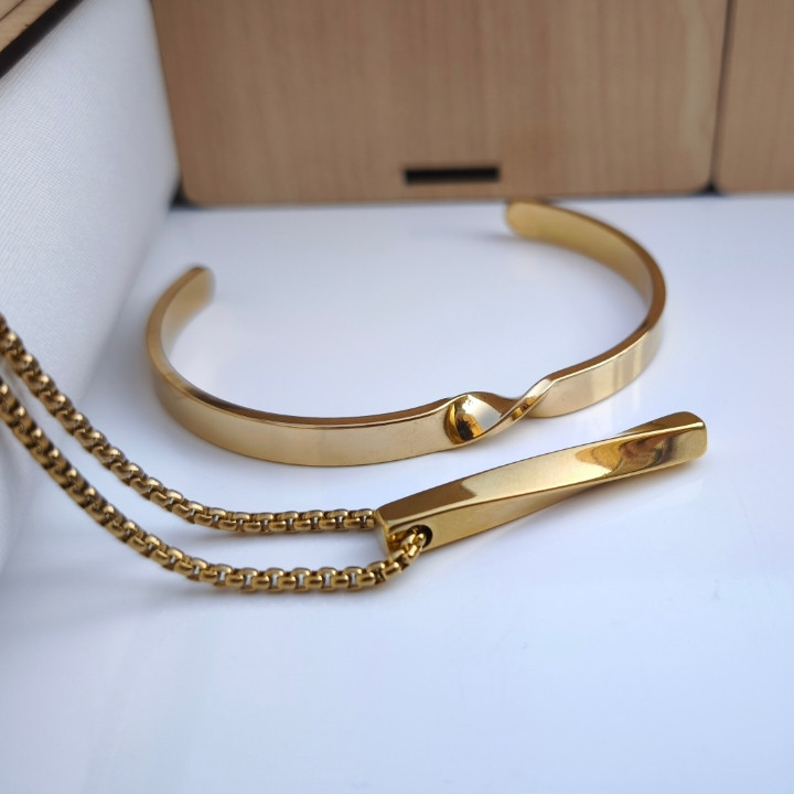 خرید ست بنگل و گردنبند مردانه شیک ارزان مناسب کادو