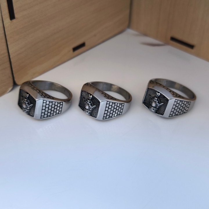 خرید انگشتر مردانه تاج پهلوی استیل رنگ ثابت شیک