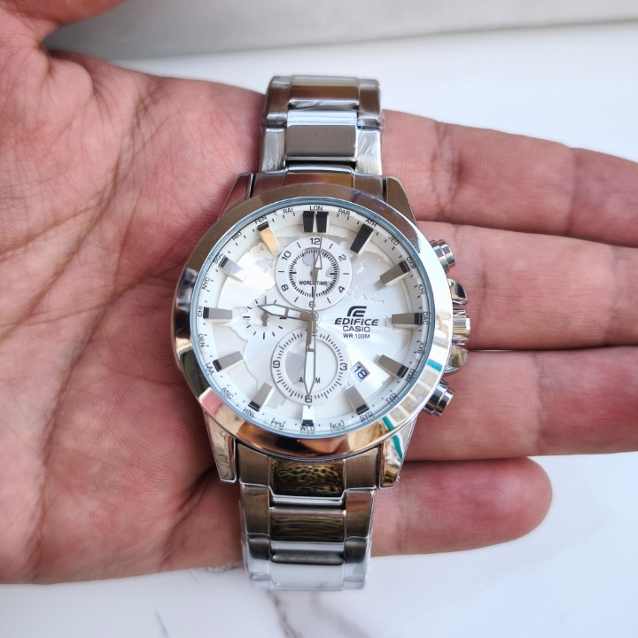 خرید ساعت مردانه سه موتوره استیل رنگ ثابت شیک ارزان مناسب کادو