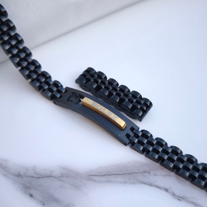 خرید ست دستبند و انگشتر مردانه رولکس استیل رنگ ثابت شیک ارزان مناسب کادو