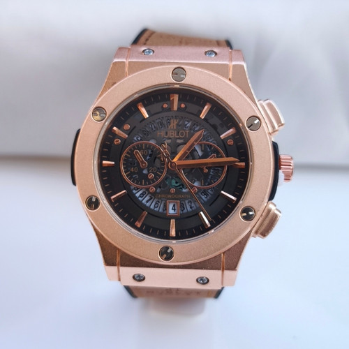 خرید ساعت هابلوت مردانه طرح سه موتور چرمی ارزان شیک