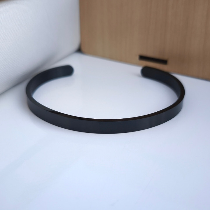 خرید بنگل مشکی پسرانه استیل رنگ ثابت فری سایز