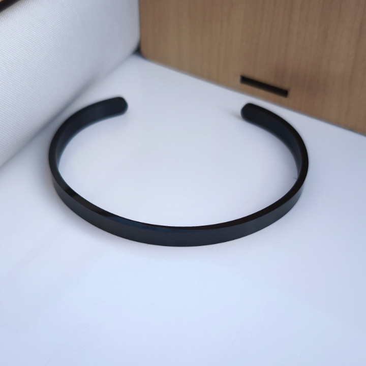 خرید دستبند مشکی مردانه استیل رنگ ثابت ارزان مناسب کادو