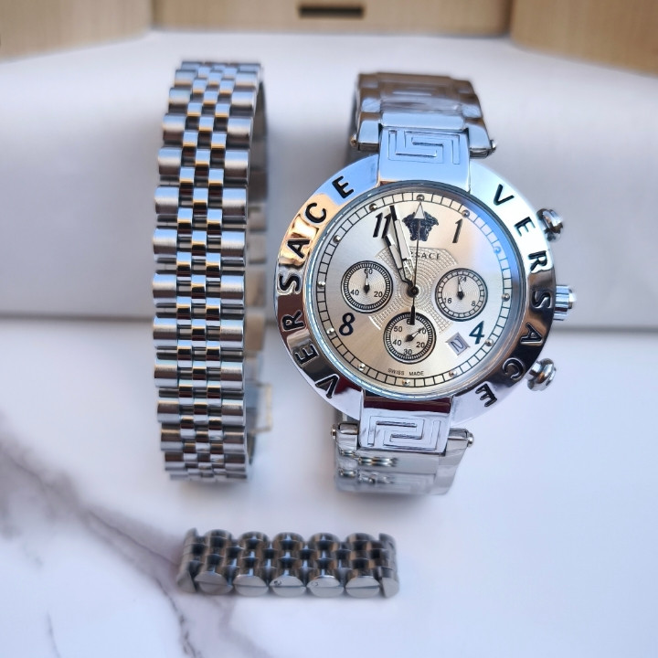 خرید ست ساعت انگشتر دستبند مردانه ورساچه شیک ارزان