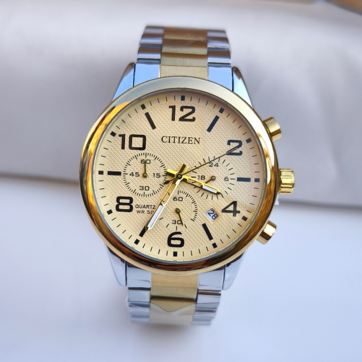 خرید ساعت مردانه سیتیزن سه موتور کرنوگراف استیل رنگ ثابت شیک