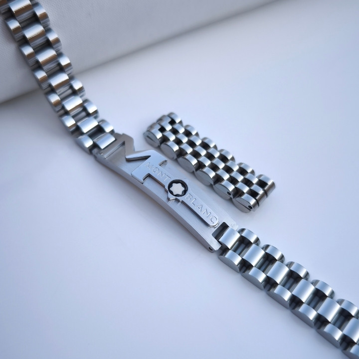 خرید ست دستبند انگشتر مردانه مونت بلانک استیل رنگ ثابت شیک ارزان