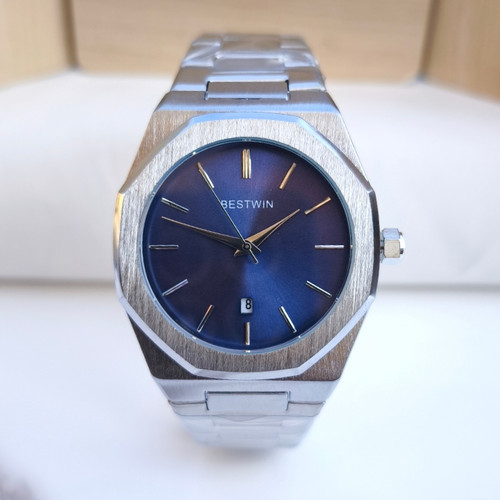 ساعت مردانه نقره ای بست وین استیل رنگ ثابت شیک ارزان