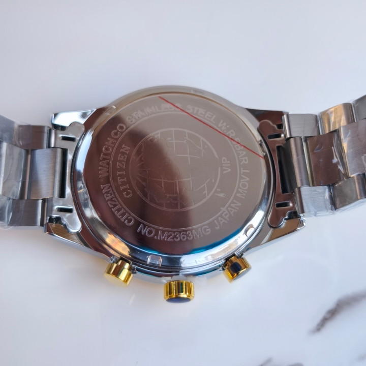 خرید ساعت مردانه استیل سه موتوره کرنوگراف سیتیزن شیک مناسب هدیه