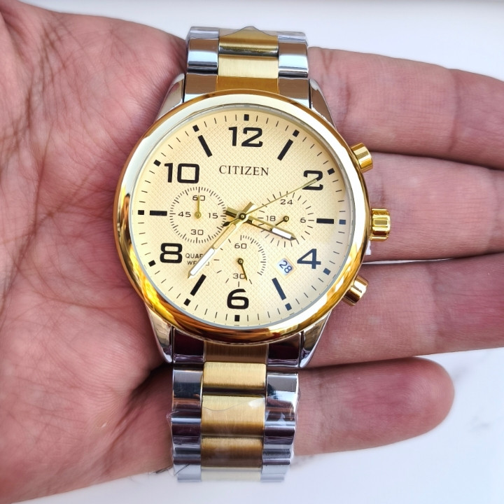 خرید ساعت مردانه سیتیزن کرنوگراف استیل رنگ ثابت شیک ارزان