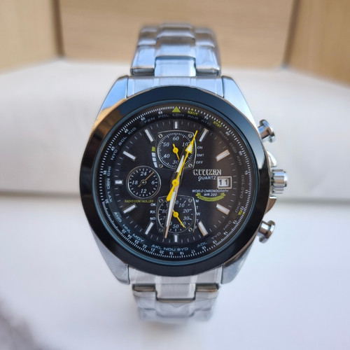 خرید ساعت سیتیزن مردانه سه موتور استیل رنگ ثابت شیک ارزان