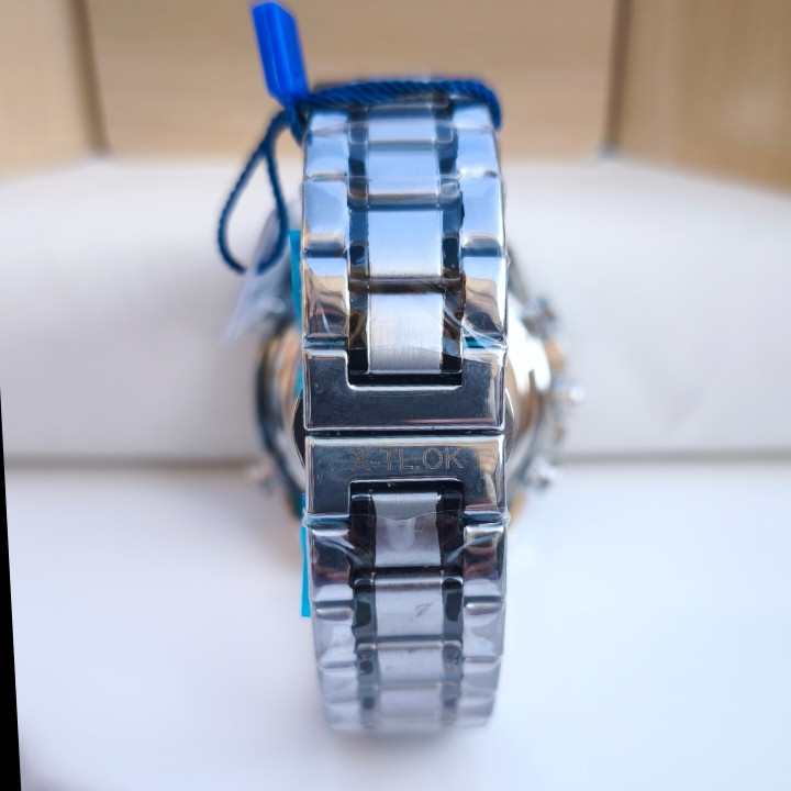 خرید ساعت استیل مردانه دو زمانه شیک ارزان قیمت مناسب برند x-tl.ok